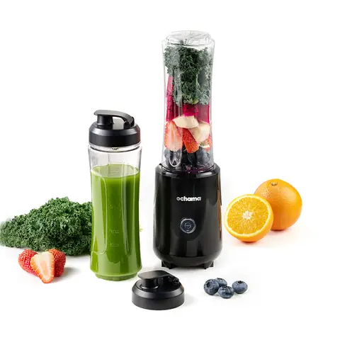ochama Portable Blender Cup, Electric Juicer, Personal Juice Blender, 600ml Mixing Cup, Small Portable Household Blender, 300W Powerful Ice Crushing