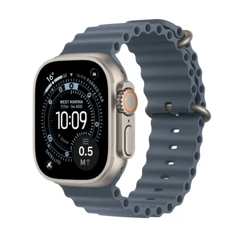 Apple Watch Ultra 3 GPS + Cellular 49mm Natural Titanium Case with Anchor Blue Ocean Band