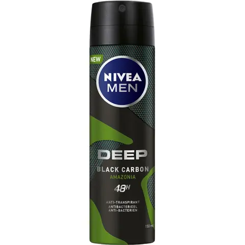 Nivea Deospray Heren - Deep Black Carbon Amazonia 150 ml