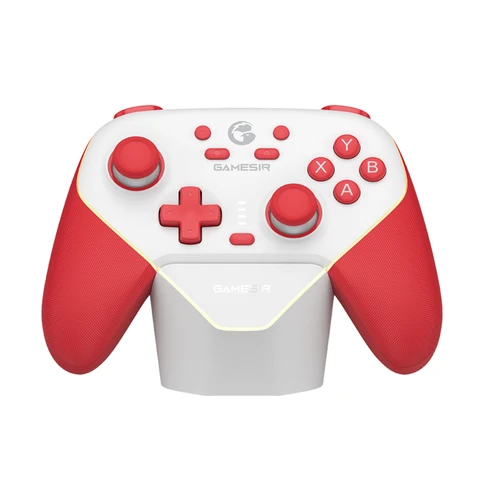 GameSir Manette de jeu GameSir Super Nova Switch à triple mode de connexion - Rouge & Blanc