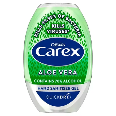 Carex Antibacterial Hand Sanitiser Gel Aloe Vera 50ml