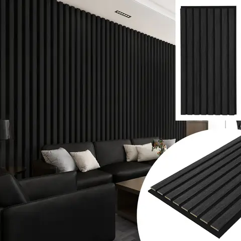 Art3d 3D Acoustic Panels, 4-Pack (120x60cm Each) - Grey Oak Soundproofing Tiles for Noise Reduction & Echo Elimination