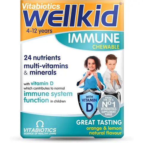 Vitabiotics Wellkid Immune Chewable Tablets - 30 Tablets