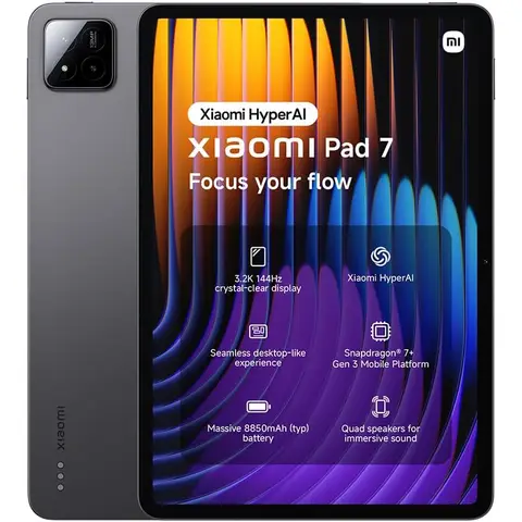 Xiaomi Pad 7 mit Tastatur, Grau, 8 GB RAM, 128 GB ROM, 3,2K 144Hz-Display, Snapdragon 7+ Gen 3, 8850 mAh Akku, 45 W TurboCharge, HyperAI, Quad-Speaker, nahtloses Desktop-ähnliches Erlebnis