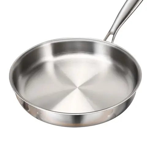 PURECOOK 304 Dreischicht Edelstahl Bratpfannen Serie – 1 Stück 28cm 304 Dreischicht Edelstahl Bratpfanne (ohne Deckel, gerollter Rand)