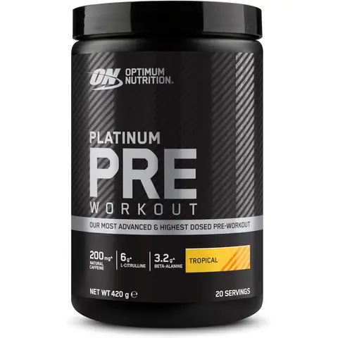 Optimum Nutrition Platinum Pre Workout Performance Tropical Powder Flavour - 420g