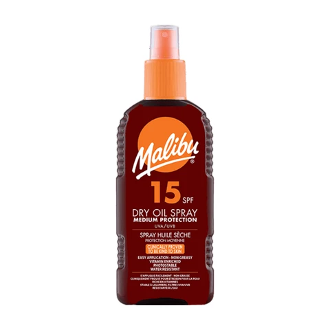 MALIBU 200ML SPF 15 DROGE OLIE SPRAY