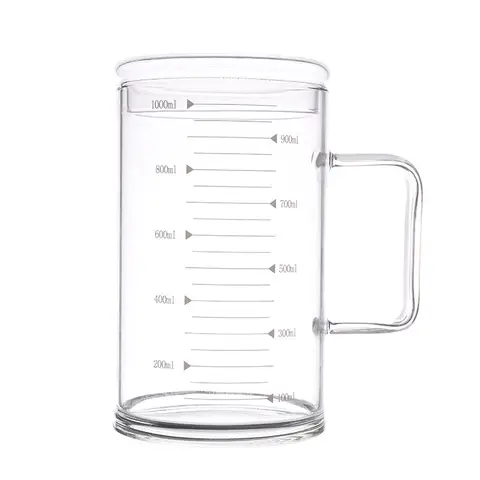 BJ 1000ml Glass Tea Cup with Graduation Marks