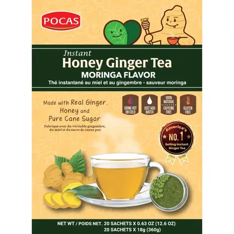 POCAS HONEY GINGER TEA WITH MORINGA 18g*20