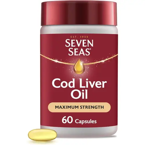 Seven Seas Omega-3 Fish Oil + Cod Liver Oil Capsules - 60 Capsules