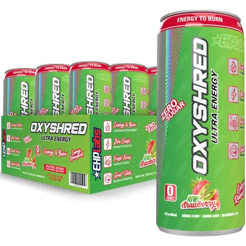 EHPlabs OxyShred Ultra Energy RTD Kiwi Strawberry 12 x 355ml