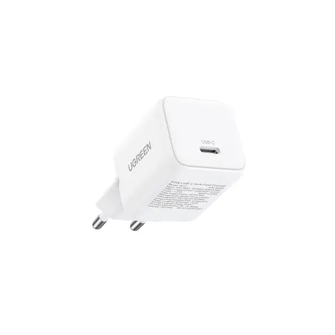 UGREEN X512 20W GaN 1x USB-C Wall Charger - White, Compatible with iPhone 17/16/15， iPad Pro， Pixel 9， Samsung Galaxy S24/S23， Tab A8/S8， etc