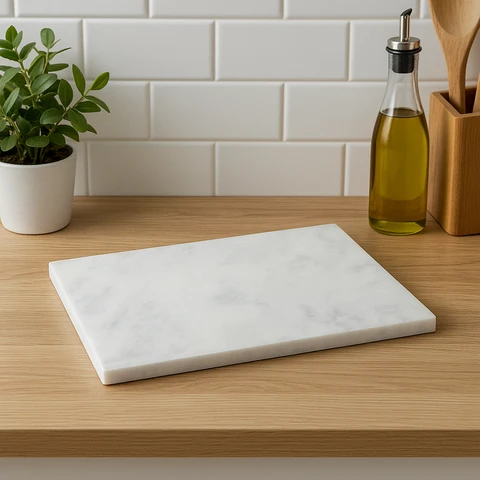 Interiors by Premier Ziarat Rectangular Chopping Board, High-quality Cutting Board, Stain & Odor Resistant Marble Board