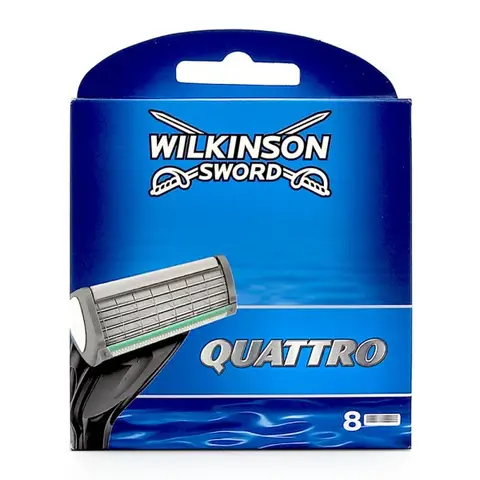 WILKINSON SWORD Quattro - Lames De Rasoir - Lot de 8 lames