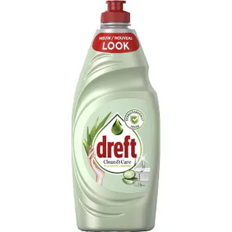 Dreft Clean & Care Aloe Vera & Cucumber Vloeibaar Afwasmiddel Met Derma Protect-voordelen 650 ML