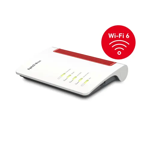 FRITZ!Box 7530 AX, Wi-Fi 6-Router mit bis zu 2400 MBit/s, VDSL-Supervectoring 35b mit bis zu 300 MBit/s, Dualband, Mesh, VPN, 4× Gigabit-LAN