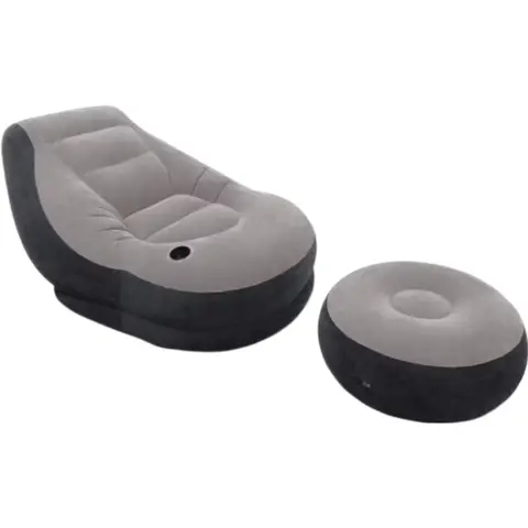 Intex - Opblaasbare stoel - Ultra Lounge met poef - 102 x 137 x 79 cm