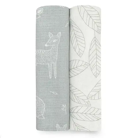 aden + anais™ Essentials Silky Soft Muslin Swaddle 2 Pack Woodsy