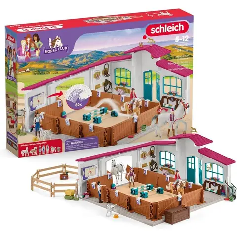 Schleich Horse Club | Peppertree Reitarena 42639 | mit Hindernissen, Paddock und viel Zubehör | tolles Geschenk für Mädchen und Jungen | Pferdespielzeug für Kinder ab 5 Jahren | Set mit 179 Teilen