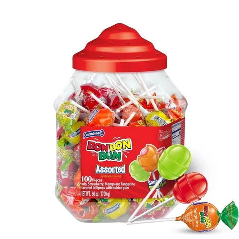 Colombina Gum Lollipops Assorted 100’s