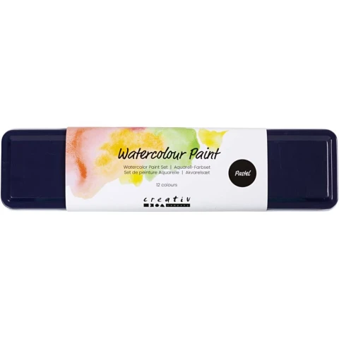 Colortime Watercolour Paint kit, 12 colours with brush