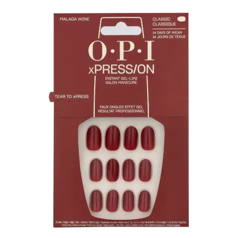 OPI Xpress/On Nail Art 30 pieces - Malaga Wine