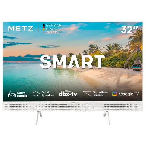 METZ 32 Inch Smart TV HD, 32MTE7000Z Portable TV, HDR10, dbx-TV, Dolby Audio, Chromecast, Voice Control,Tuner DVB-T/T2/C/S/S2