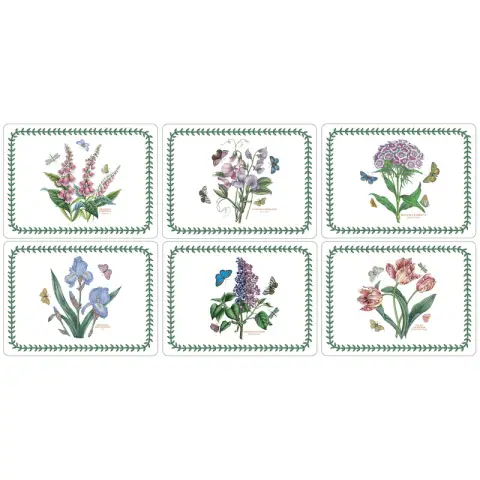 Pimpernel Botanic Garden Set Of 6 Placemats - Assorted Designs