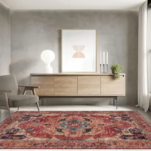 Washarug Rug Ayla Rectangle Red 160x230cm