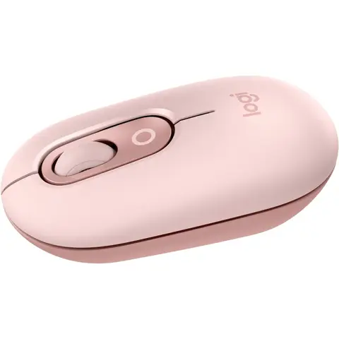 Logitech POP Maus, kompakt und mobil, Bluetooth, mit programmierbaren Tasten und leisem Klicken, Easy-Switch für bis zu 3 Geräte, Laptop/Tablet/PC, pink