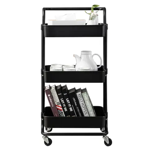 Maxcook 3 Layers Storage Rack Black MCWA983