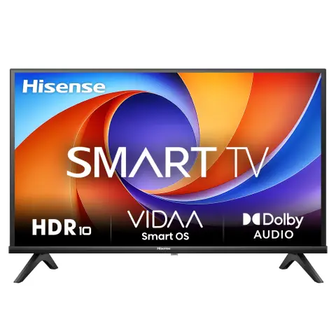 Hisense 32E4QT Fernseher, 32 Zoll, DLED, Smart TV, Game Mode, AI Sports Mode, Dolby Audio, Dolby MS12, DTS Virtual X, HDR10, HLG, Full HD, Hoher Kontrast, Rauschunterdrückung [2025] [Energieklasse F]