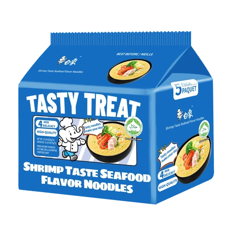 Bai Xiang - Nouilles au goût de crevettes et de fruits de mer (5 pièces) 435g