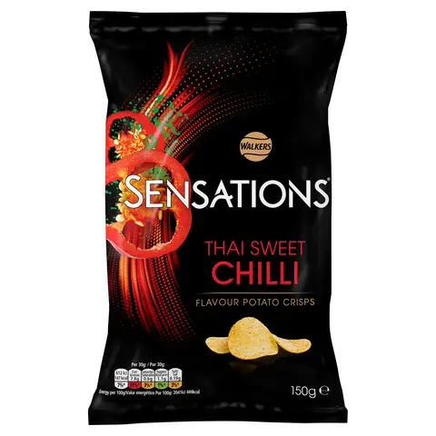 Sensations Thai Sweet Chilli Crisps 150g