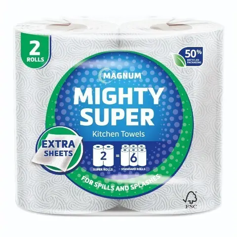 Magnum Kitchen Towel Mighty Super 2 Ply 2 Rolls
