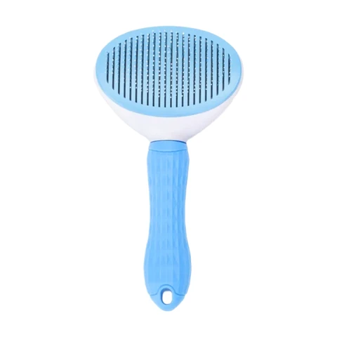 Slicker-Bürste, einfach gebogen, 20 x 11 cm, Kunststoff, hellblau