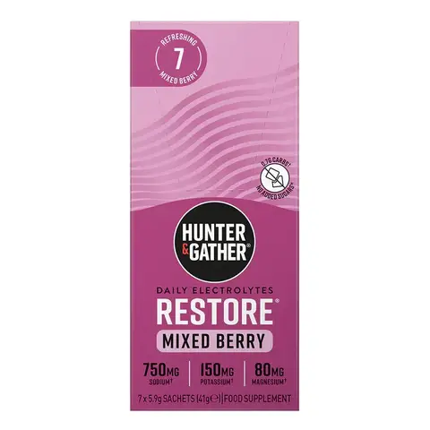 HUNTER & GATHER Restore Electrolytes Berry Hydration Support Sachets Flavour - 7 Sachets
