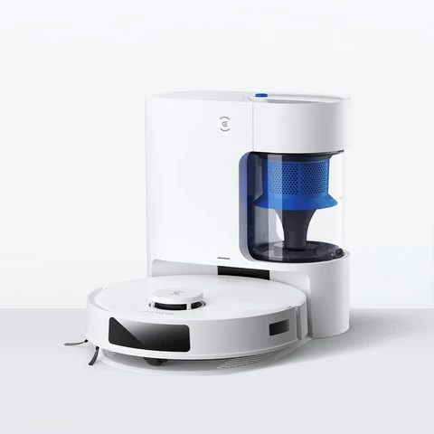 ECOVACS Deebot N20 Plus - Robot aspirateur 8000 Pa, vidage automatique de la poussière, autonomie 45 jours, autonomie de la batterie 300 min, antiboucles, tapis et poils d’animaux