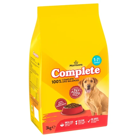 Morrisons Complete with Beef & Vegetables 1-7 Adult Years 3kg