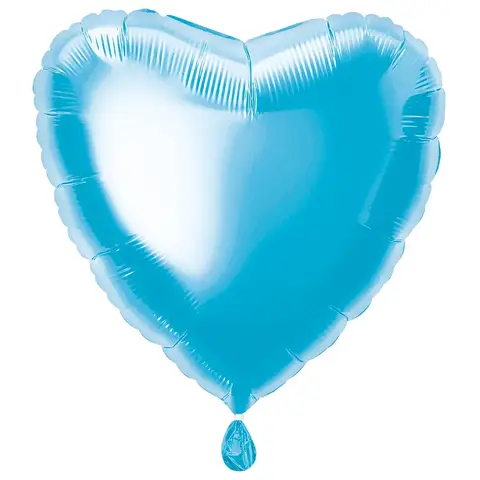 Unique Party Unique Heart Foil Balloon, Baby Blue, 45cm