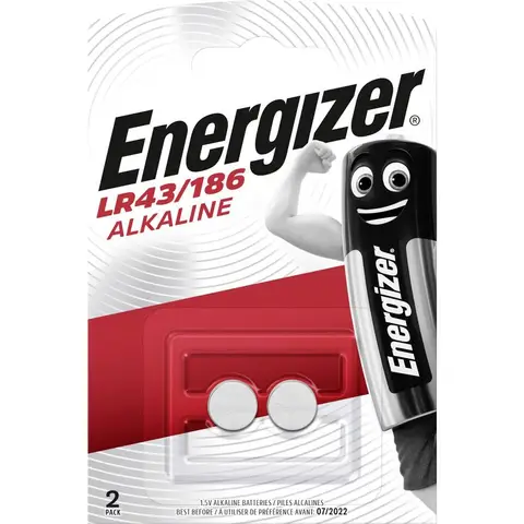 S3282 Energizer LR43/186 Alkaline-Knopfzelle - 2er-Pack