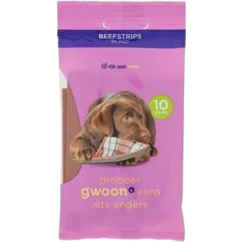 G'woon - Runderstrips hondensnack 90 g