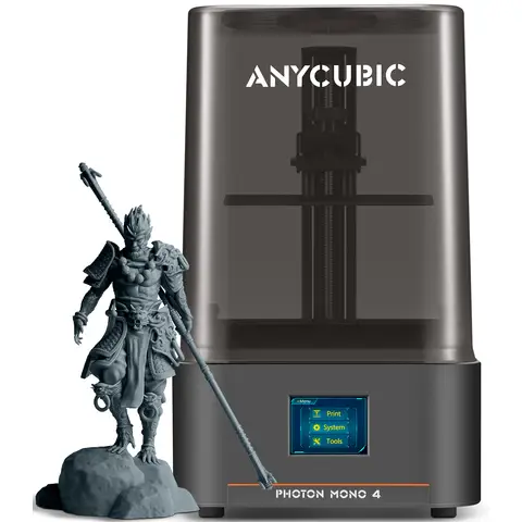 ANYCUBIC JB Version Photon Mono 4 10K Imprimante 3D à résine, écran LCD monochrome de 7 pouces, source lumineuse matricielle LighTurbo, impression haute vitesse jusqu'à 70 mm/h, volume d'impression de 153,4 × 87 × 165 mm