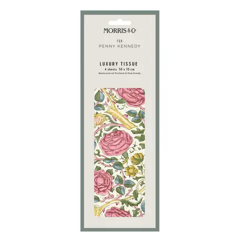 Morris & Co Rose Spring Green Tissue