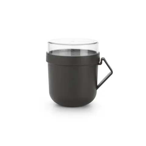 Brabantia Make & Take Soup Mug, 0.6L - Dark Grey