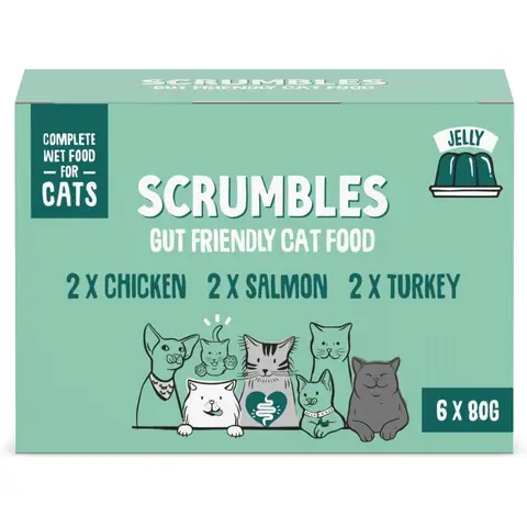 Scrumbles Wet Cat Food Jelly Selection Tins 6x80g