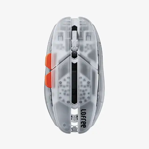 Lofree Hypace Bluetooth-Maus – Gehäuse aus Magnesiumlegierung + PC-Gehäuse, Tri-Mode-Verbindung (Bluetooth / 2,4G / Kabelgebunden), PAW3950 Lasersensor, halbtransparente Spezialversion, OE923