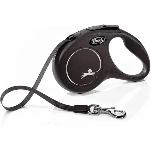 Flexi Laisse rétractable noir - 5 m