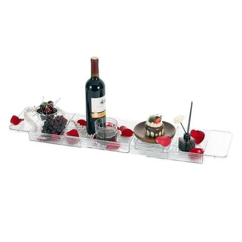 JORDAN&JUDY Universal Bathtub Caddy, Adjustable & Non-Slip, Bathroom Organizer