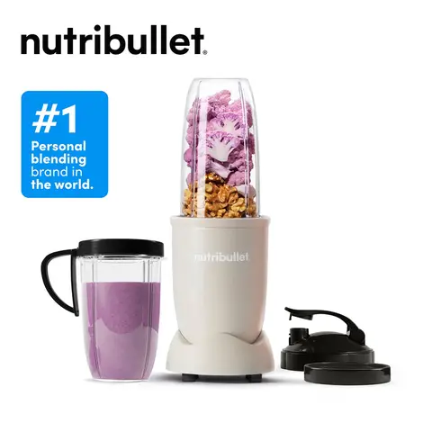 nutribullet Pro 900 Series Blender - Matte Sand, 900ml, 900W, 11 Piece Kit, Powerful 25,000RPM Extractor, For Frozen Fruit, Nuts & Ice for Smoothies & Juices